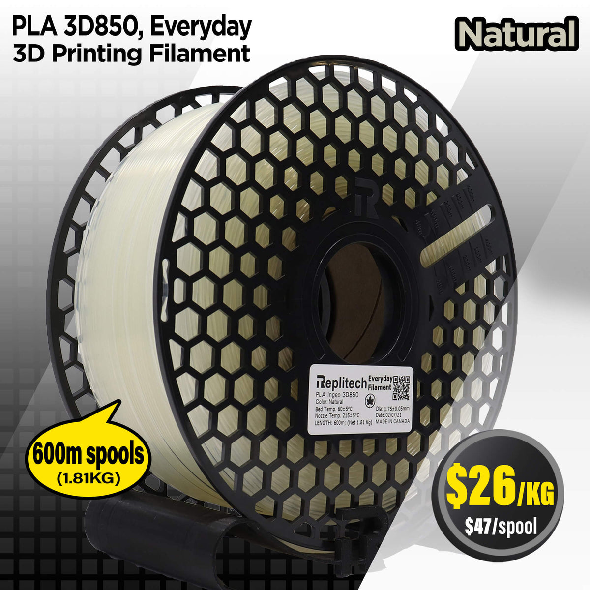 PLA 3D850 Everyday Natural