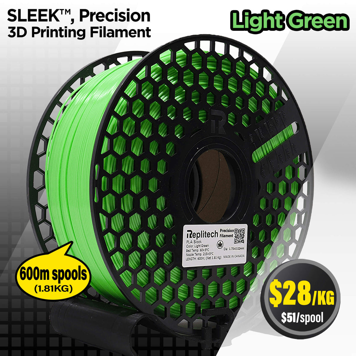PLA Sleek Precision Light Green
