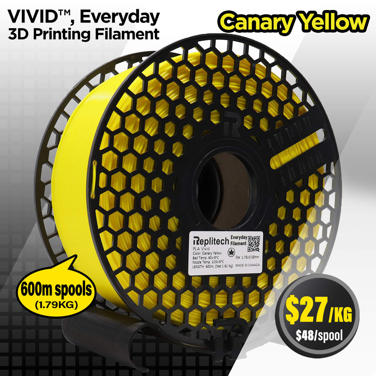PLA Vivid Everyday Canary Yellow