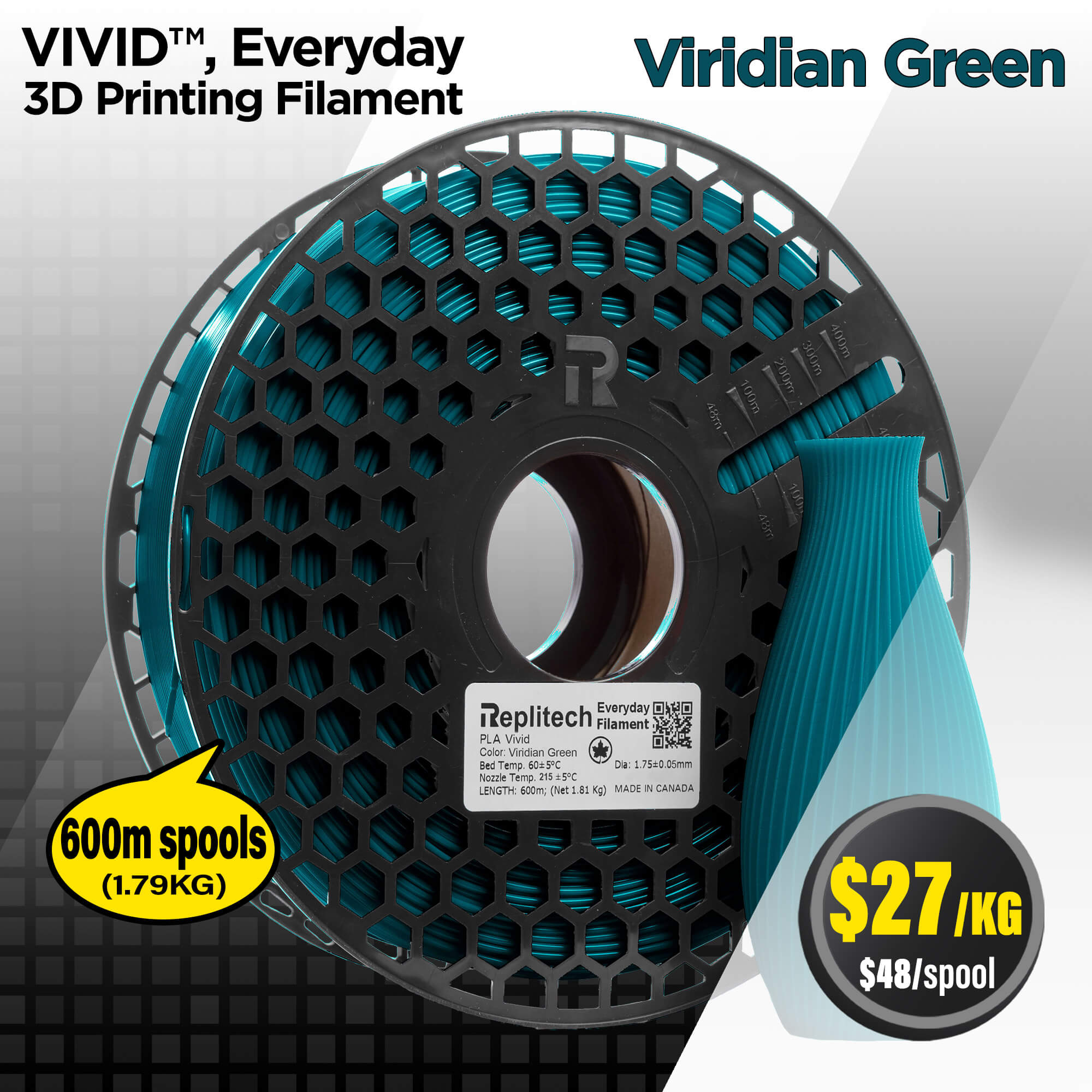 PLA Vivid Everyday Viridian Green